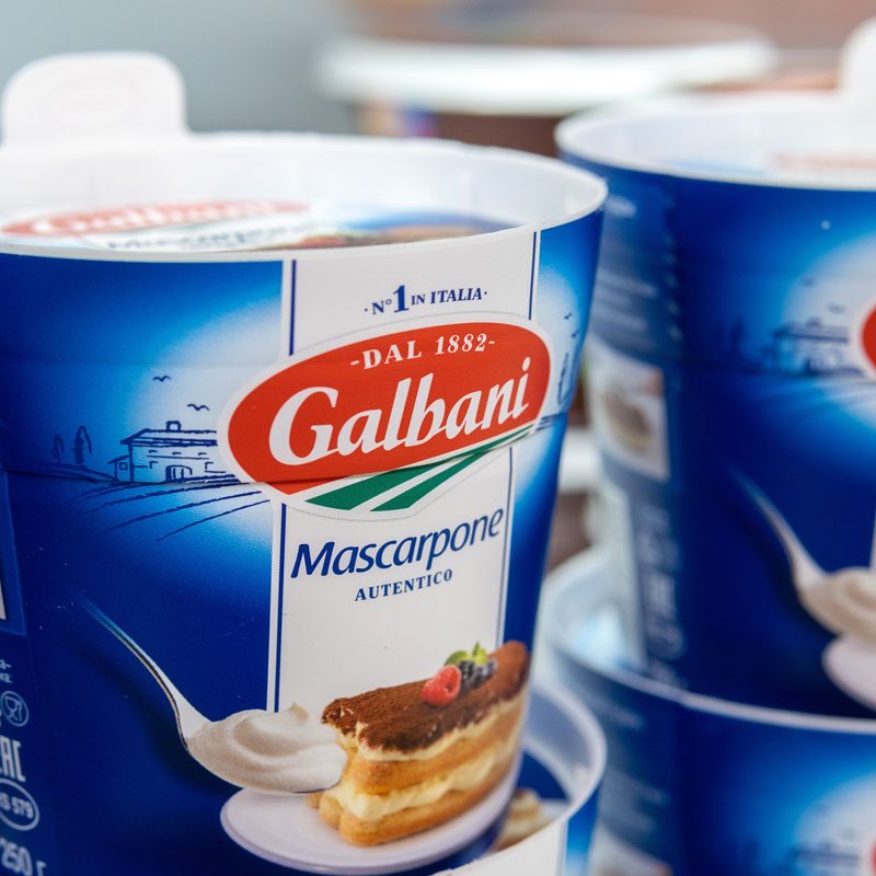 Galbani Plastic Legno vaschette mascarpone